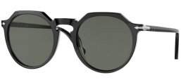 Sunglasses - Persol - PO3281S - 95/58 BLACK // GREEN POLARIZED