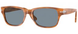 Sunglasses - Persol - PO3288S - 960/56 STRIPED BROWN // LIGHT BLUE