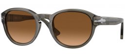 Sunglasses - Persol - PO3304S - 1103M2 GREY AND BROWN TRANSPARENT TAUPE // BROWN POLARIZED