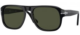 Lunettes de soleil - Persol - PO3310S JEAN - 95/31 BLACK // GREEN