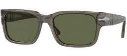 Sunglasses - Persol - PO3315S - 110358 TRANSPARENT TAUPE GREY // GREEN POLARIZED