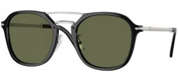 Lunettes de soleil - Persol - PO3352S - 95/58 BLACK // GREEN POLARIZED