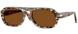 Sunglasses - Persol - PO3369S - 122157  PIRATE BLACK AMBER BROWN // BROWN POLARIZED
