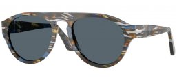Lunettes de soleil - Persol - PO3370S - 1222R5  FROST GREY NAUTICAL BLUE // BLUE