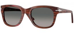 Lunettes de soleil - Persol - PO3372S - 122371  STRIPED BURGUNDY // GREY GRADIENT