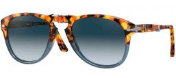 Gafas de Sol - Persol - PO0714 FOLDING - 112032 BROWN TORTOISE OPAL BLUE // GREY BLUE GRADIENT