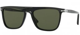 Sunglasses - Persol - PO3225S - 95/58 BLACK // GREEN POLARIZED