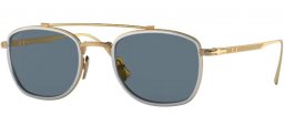 Sunglasses - Persol - PO5005ST - 800556 GOLD SILVER // LIGHT BLUE