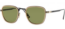Sunglasses - Persol - PO5007ST - 80084E BLACK GOLD // LIGHT GREEN