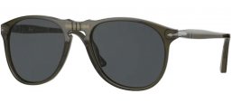 Sunglasses - Persol - PO9649S - 1103B1 TAUPE GREY TRANSPARENT // DARK GREY