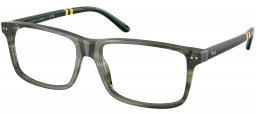 Monturas - POLO Ralph Lauren - PH2296 - 6316  SHINY STRIPED GREEN