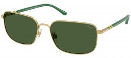 Gafas de Sol - POLO Ralph Lauren - PH3159 - 947771  SEMI SHINY PALE GOLD // GREEN BOTTLE