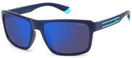 Gafas de Sol - Polaroid - PLD 2158/S - FLL (5X) MATTE BLUE // GREY BLUE MIRROR POLARIZED