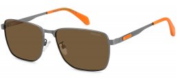 Gafas de Sol - Polaroid - PLD 2171/G/S/X - 7ZL (SP) MATTE DARK RUTHENIUM ORANGE // BRONZE POLARIZED