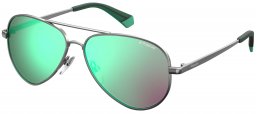 Gafas Junior - Polaroid Junior - PLD 8015/N/NEW - 6LB (5Z) RUTHENIUM // GREY MIRROR GREEN POLARIZED