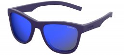 Gafas Junior - Polaroid Junior - PLD 8018/S - CIW (JY) RUBBER BLUE // GREY BLUE MIRROR POLARIZED