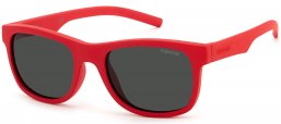 Gafas Junior - Polaroid Junior - PLD 8020/S - 0Z3 (M9) MATTE RED // GREY POLARIZED