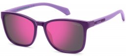 Gafas Junior - Polaroid Junior - PLD 8077/S - 0T7 (AI) PLUM // GREY MIRROR PINK POLARIZED