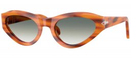 Gafas de Sol - Persol - PO0052S - 960/3A SRIPED BROWN // GREEN GRADIENT TRANSPARENT