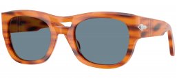 Gafas de Sol - Persol - PO0064S - 960/56 STRIPED BROWN // LIGHT BLUE