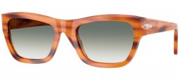 Gafas de Sol - Persol - PO0091S - 960/3A STRIPED BROWN // GREEN GRADIENT TRANSPARENT