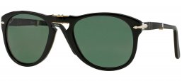 Gafas de Sol - Persol - PO0714 FOLDING - 95/58 BLACK // CRYSTAL GREEN POLARIZED