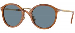 Gafas de Sol - Persol - PO3309S - 960/56 STRIPED BROWN // LIGHT BLUE