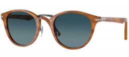Gafas de Sol - Persol - PO3108S TYPEWRITER EDITION - 960/S3 STRIPED BROWN // LIGHT BLUE GRADIENT BLUE POLARIZED