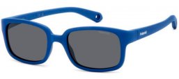 Frames Junior - Polaroid Junior - PLD K008/S - FLL (M9) MATTE BLUE // GREY POLARIZED