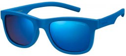 Lunettes Junior - Polaroid Junior - PLD 8020/S - ZDI (JY) BLUE // GREY BLUE MIRROR POLARIZED