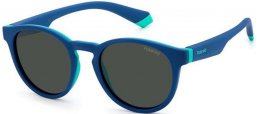 Frames Junior - Polaroid Junior - PLD 8048/S - 465 (M9) AZURE GREEN // GREY POLARIZED