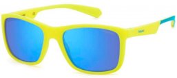 Gafas Junior - Polaroid Junior - PLD 8053/S - 05B (5X) MATTE YELLOW AZURE // BLUE MIRROR POLARIZED