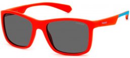 Frames Junior - Polaroid Junior - PLD 8053/S - 4E3 (M9) RED BLUE // GREY POLARIZED