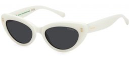Lunettes Junior - Polaroid Junior - PLD 8068/S - VK6 (M9) WHITE // GREY POLARIZED