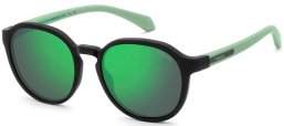 Gafas Junior - Polaroid Junior - PLD 8078/S - 003 (5Z) MATTE BLACK // GREY MIRROR GREEN POLARIZED