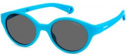 Lunettes Junior - Polaroid Junior - PLD K007/S - MVU (M9) AZURE // GREY POLARIZED