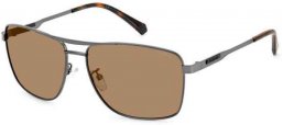 Gafas de Sol - Polaroid - PLD 2136/G/S/X - R80 (SP) MATTE DARK RUTHENIUM // BRONZE POLARIZED