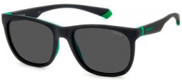 Sunglasses - Polaroid - PLD 2140/S - 3OL (M9) MATTE BLACK GREEN // GREY POLARIZED