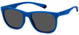 Sunglasses - Polaroid - PLD 2140/S - DOF (M9) MATTE BLUE BLACK // GREY POLARIZED