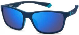 Lunettes de soleil - Polaroid - PLD 2153/S - FLL (5X) MATTE BLUE // GREY BLUE MIRROR POLARIZED