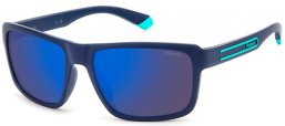 Gafas de Sol - Polaroid - PLD 2158/S - FLL (5X) MATTE BLUE // GREY BLUE MIRROR POLARIZED