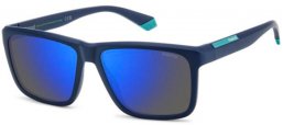 Lunettes de soleil - Polaroid - PLD 2164/S - FLL (5X) MATTE BLUE // GREY BLUE MIRROR POLARIZED