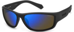 Lunettes de soleil - Polaroid - PLD 2166/S - 0VK (5X) MATTE BLACK // BLUE MIRROR POLARIZED