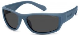 Lunettes de soleil - Polaroid - PLD 2166/S - FLL (M9) MATTE BLUE // GREY POLARIZED