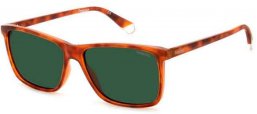 Sunglasses - Polaroid - PLD 4137/S - 0UC (UC) RED HAVANA // GREEN POLARIZED