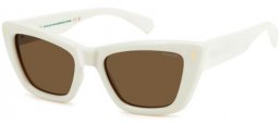 Sunglasses - Polaroid - PLD 6242/S/X - VK6 (SP) WHITE // BRONZE POLARIZED