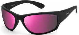 Sunglasses - Polaroid - PLD 7005/S - BLX (AI) MATTE BLACK RED // GREY PINK MIRROR POLARIZED