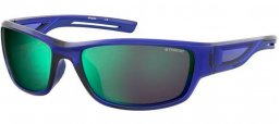 Sunglasses - Polaroid Sport - PLD 7028/S - GEG (5Z) BLUE // GREY MULTILAYER GREEN POLARIZED