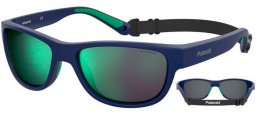 Sunglasses - Polaroid - PLD 7030/S - RNB (5Z) BLUE GREEN // GREY MULTILAYER GREEN POLARIZED