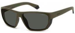 Lunettes de soleil - Polaroid - PLD 7057/S - DLD (M9) MATTE GREEN // GREY POLARIZED